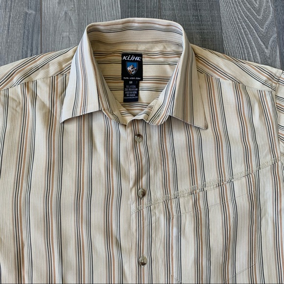 Kuhl Short Sleeve Button Up Striped Shirt - Picture 3 of 9
